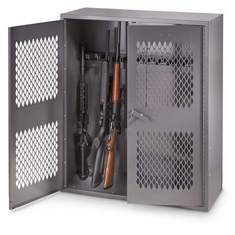 steel firearms cabinets|inexpensive metal locking gun cabinet.